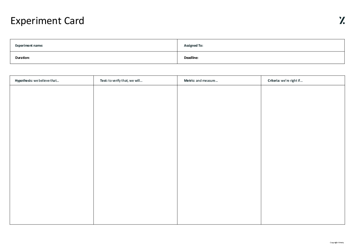 Experiment Card